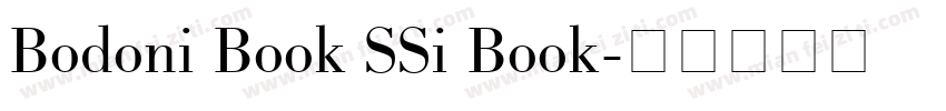 Bodoni Book SSi Book字体转换